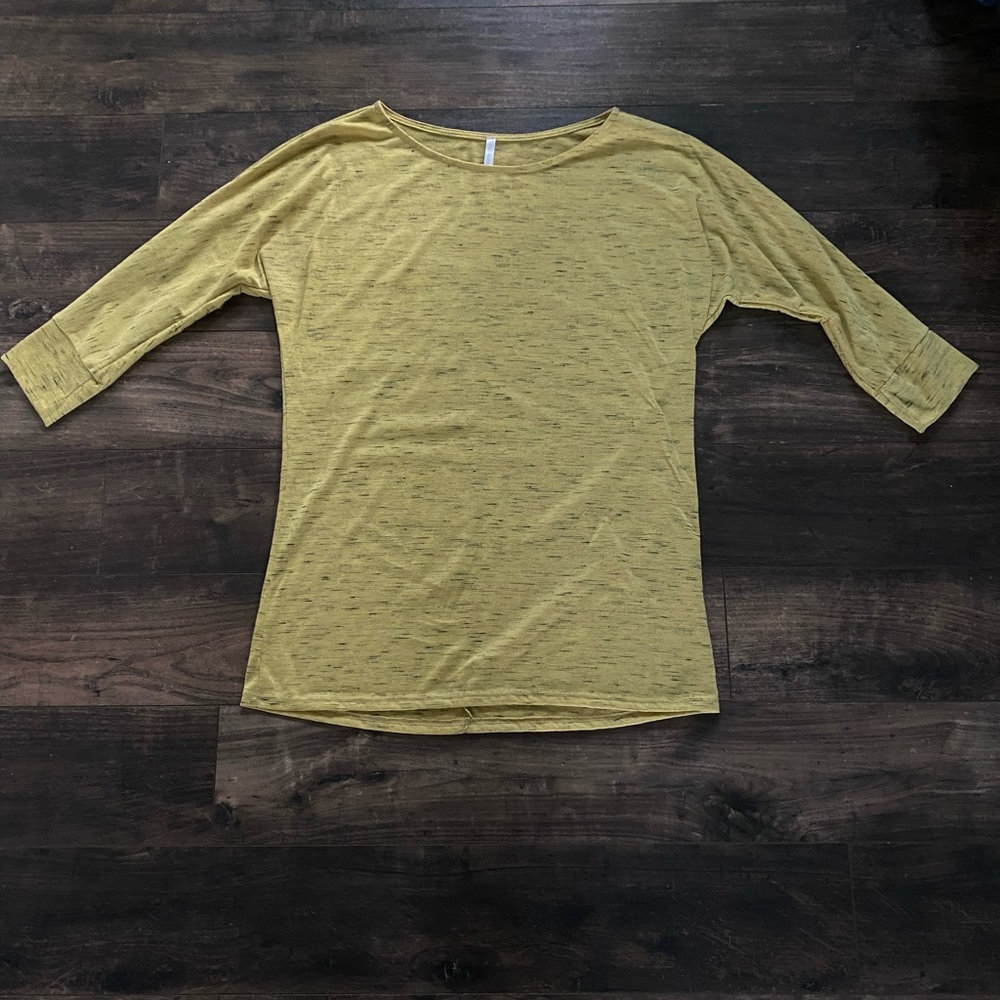 Pinkblush heathered 3/4 sleeve maternity shirt
